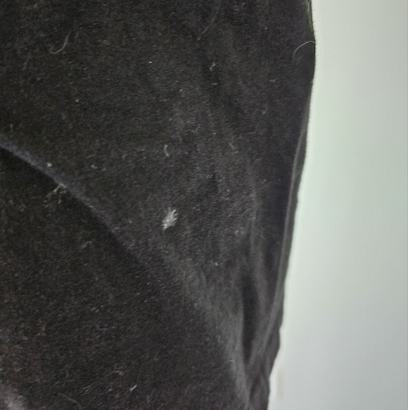 Black Graphic Tee with Embroidery Butterfly Design S 100% Cotton hannah pixie - Picture 3 of 6